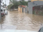 فيديو: وادي المصرارة يفيض ويغرق حي المحطة في اللد